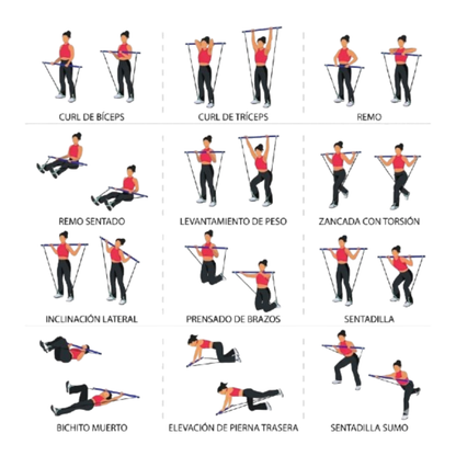 Barra pilates multifuncional